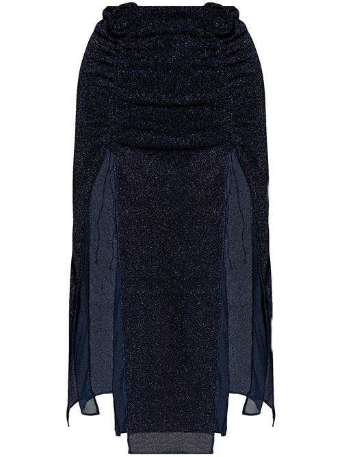 Midnight blue lurex skirt OSEREE | FGS249NIGHT BLUE